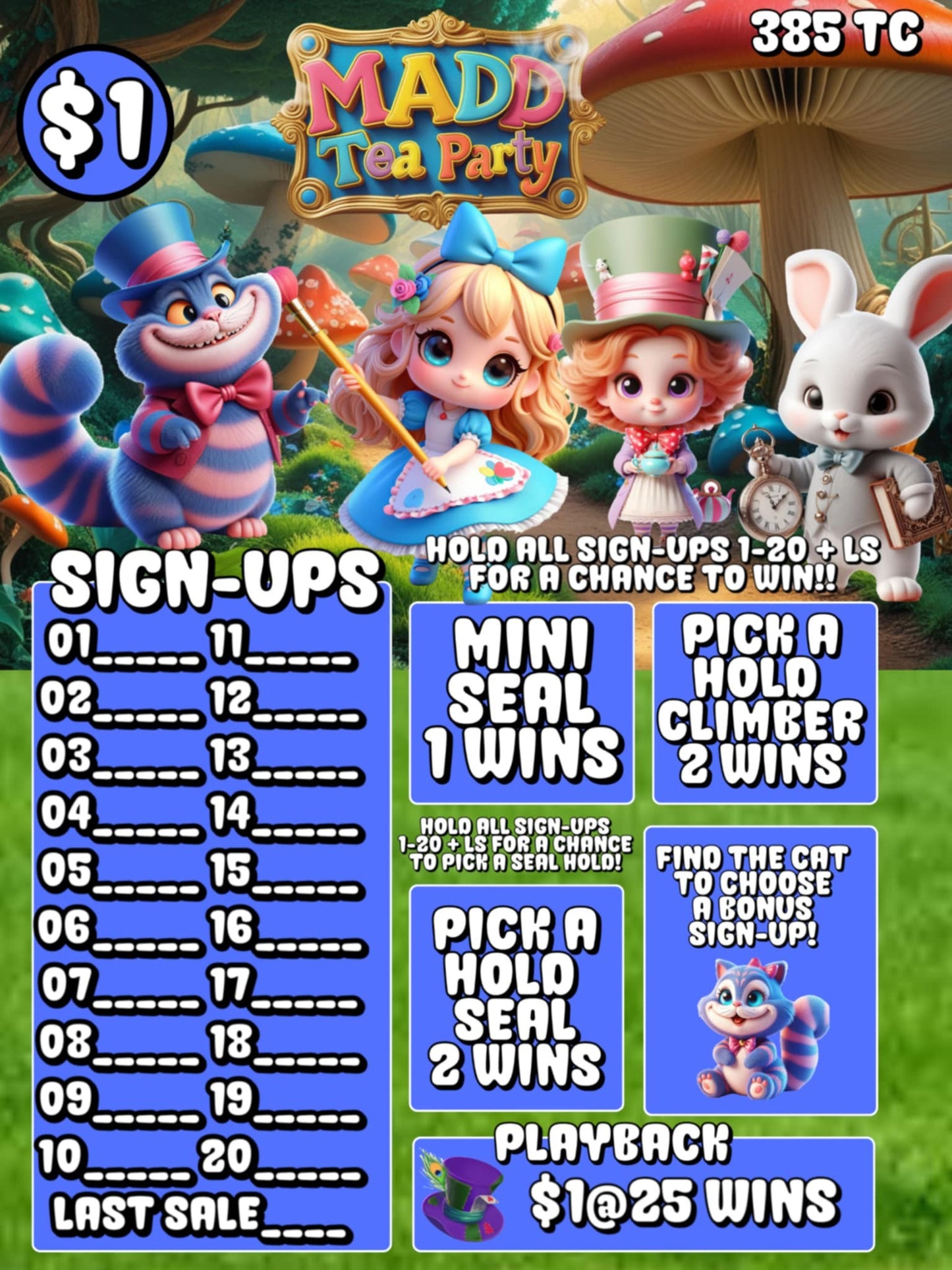 MADD TEA PARTY 1PT MINI/SUBSET
