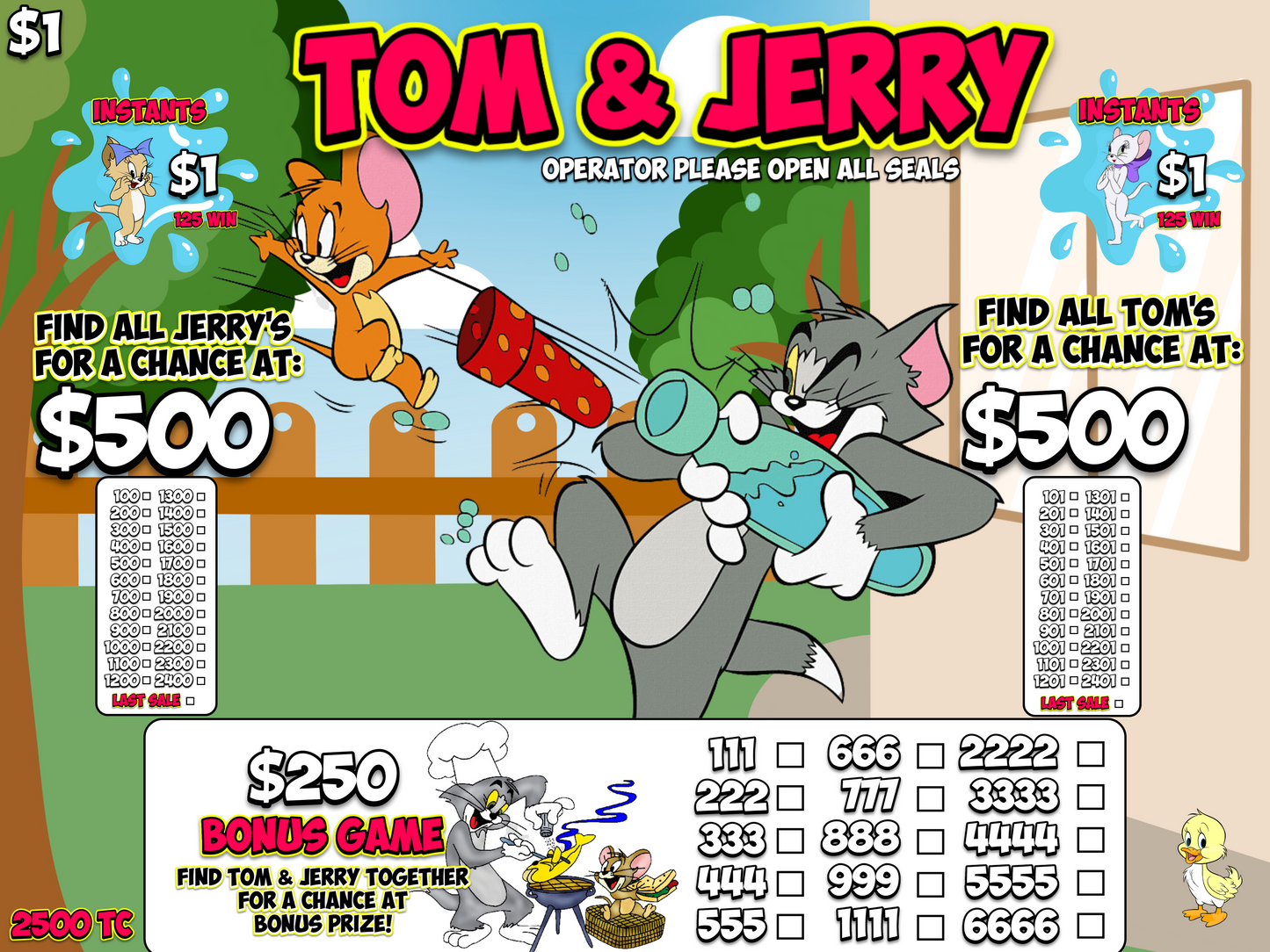 TOM & JERRY DOUBLE SIDED