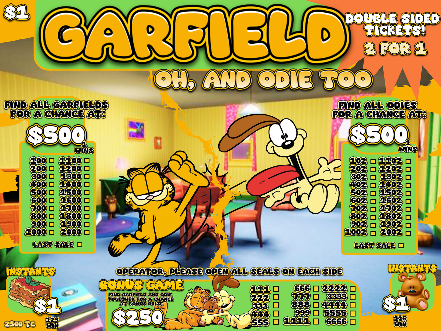 GARFIELD & ODIE DOUBLE SIDED